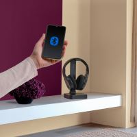 Bezdrátová TV sluchátka HAMA, nabíjecí základna s 2,4 GHz vysílačem, Bluetooth H221848 (8)