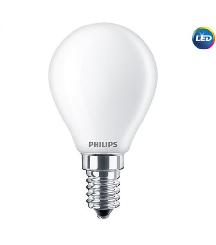 LED žárovka Philips E14 6,5W-60W 4000K 230V P45 FR G   P347625LEDž.PH,E14 ilum.60W/4000K