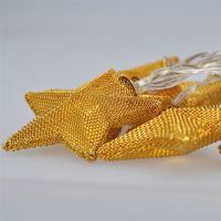 Solight LED řetěz vánoční hvězdy zlaté, 10LED řetěz, 1m, zlatá barva, 2x AA, IP20  - 1V212 (3)