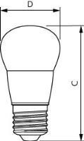 LED žárovka Philips, E27, 2,8W 2700K 230V P45 FR    P312425_2 (1)