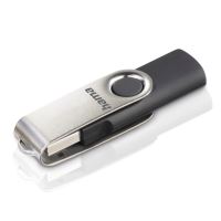 Hama USB 2.0 FlashPen Rotate, 128 GB, 15 MB/s, černá/stříbrná  108071 (3)