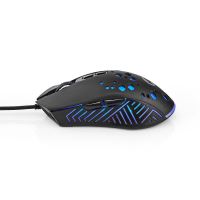 Gaming Mouse GMWD410BK kabelové | 800 / 1200 / 2400 / 3200 / 4800 / 7200 dpi | Nastavitelné DPI | Počet tlačítek: 7 | Programovatelná tlačítka | Pro praváky | 1.50 m | RGB (2)