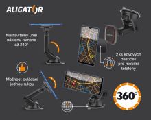 Magnetický držák do auta HA17 ALIGATOR Carbon Max, univerzální_5 (4)
