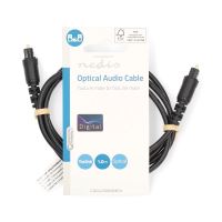 Optický audio kabel | TosLink Zástrčka | 1.00 m | Kulatý | PVC | Černá | Plastový Sáček