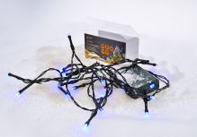 Solight LED vánoční řetěz, 3m, 20xLED, 3x AA, modré světlo, zelený kabel - 1V50-B_4 (3)