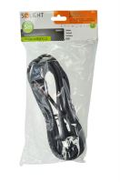 Solight flexo šňůra, 2x 1mm2, gumová, černá, 5m - PF31_2 (1)