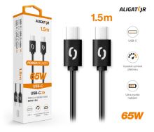 Datový kabel ALIGATOR POWER 65W, USB-C/USB-C 3A 1,5m, černý_3 (2)