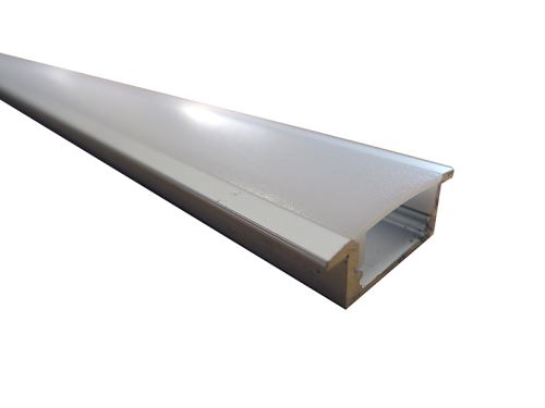 LED alu profil, zapuštěný, mléčný difusor 2m, 17x8mm, IN 65