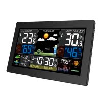 Solight meteostanice, XL barevný LCD, teplota, vlhkost, tlak, RCC, černá - TE81XL_4 (3)